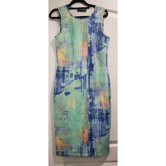 Apt. 9 Women's Abstract Print‎ Bodycon Scuba Dress - Medium - Picture 1 of 4